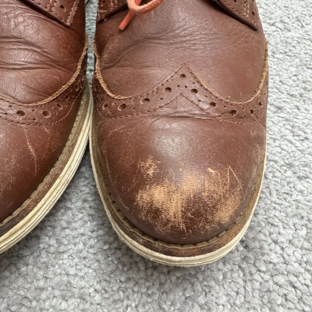 Cole Haan Lunar Grand Wingtip Oxford Leather Comfort Dress Shoes Mens 7 Brown